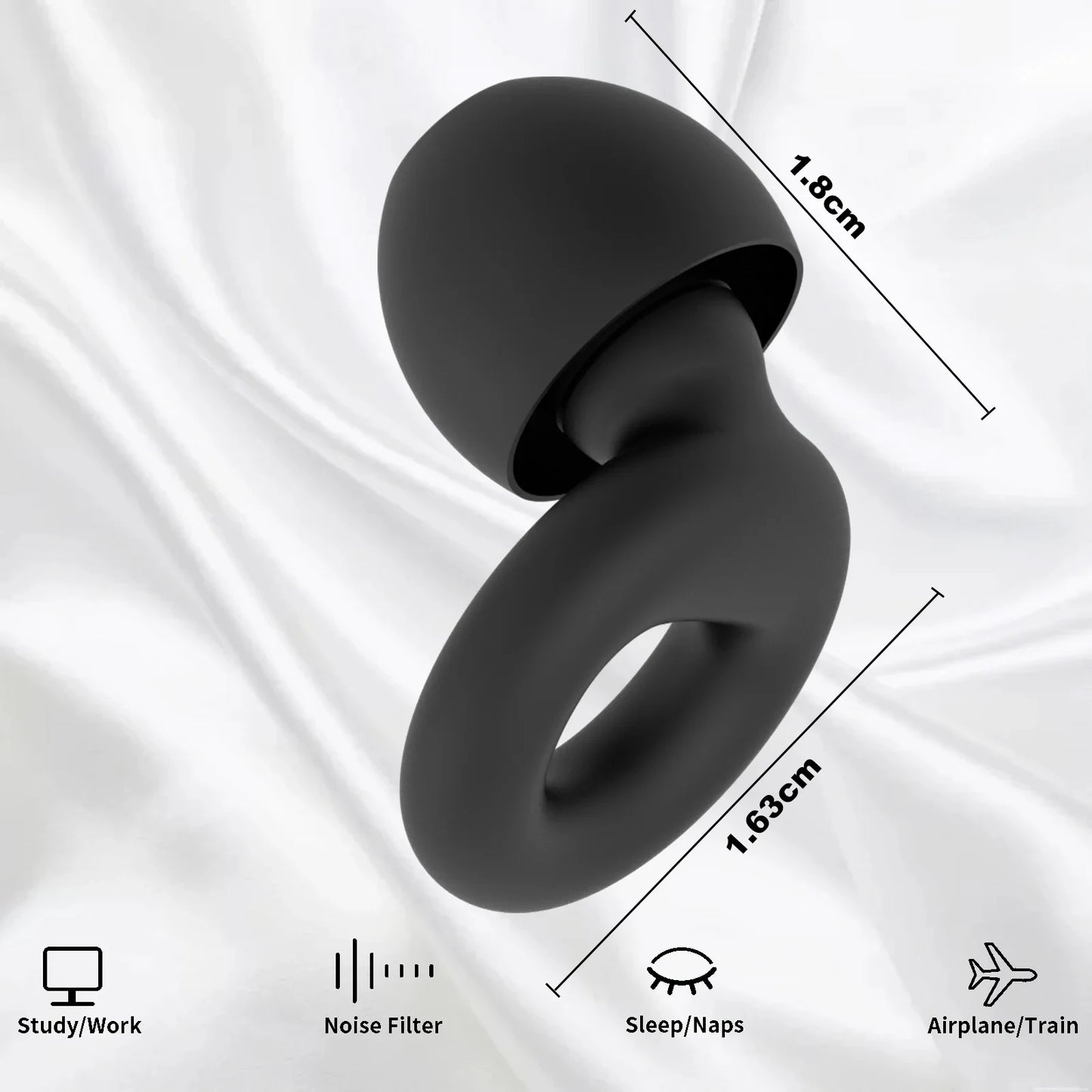 Reusable Silicone Earplugs — Sleep & Swimming, Noise‑Reducing