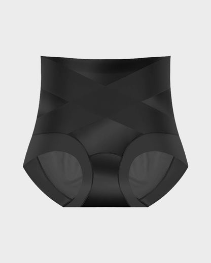 High-Waist Cross Compression Shaping Panties （6 Pack）