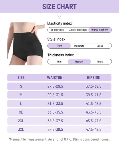 High-Waist Cross Compression Shaping Panties （6 Pack）