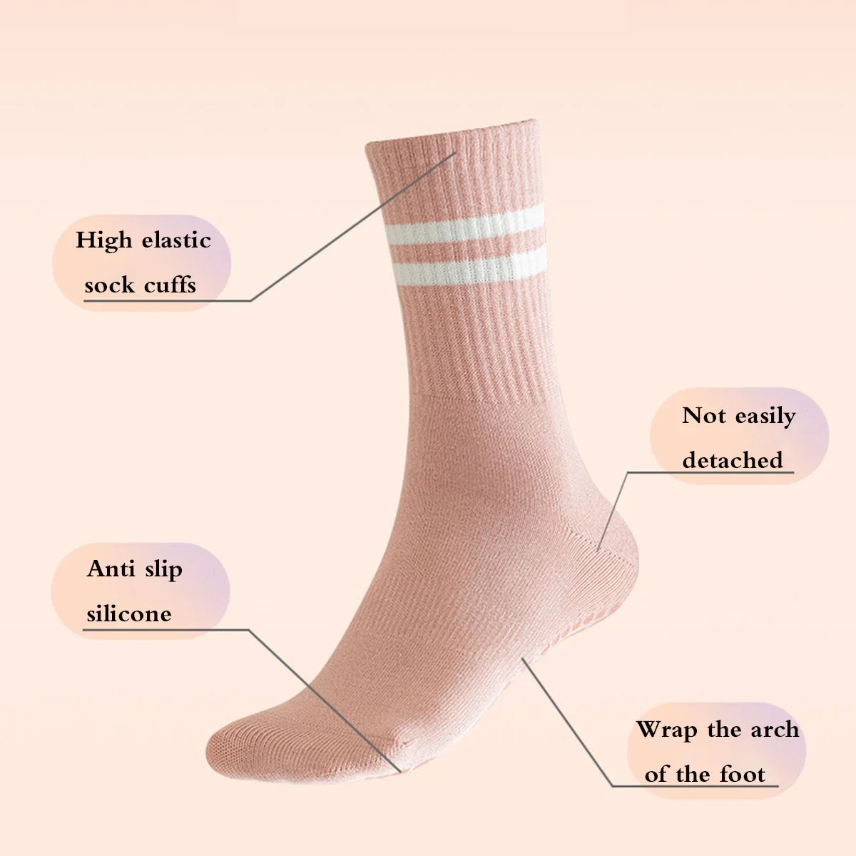Pilates Socks with Grips for Women